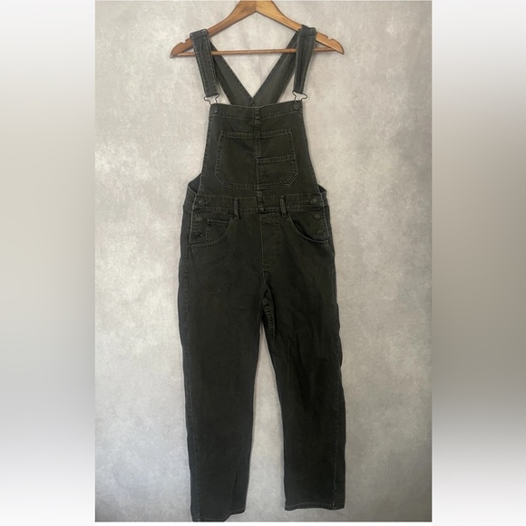Free People Denim Overalls Womens XS Black We The Free Ziggy One Piece Boho - Picture 2 of 8